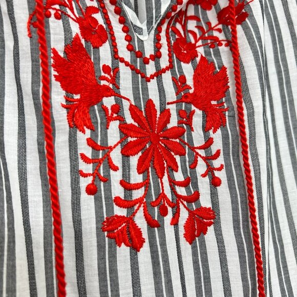 Kate Spade Broome Street Embroidered oversized tunic top women's size XS - Picture 5 of 7